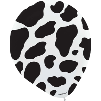 Picture of 12" COW PRINT LATEX BALLOONS