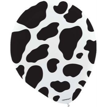 Image de 12" COW PRINT LATEX BALLOONS