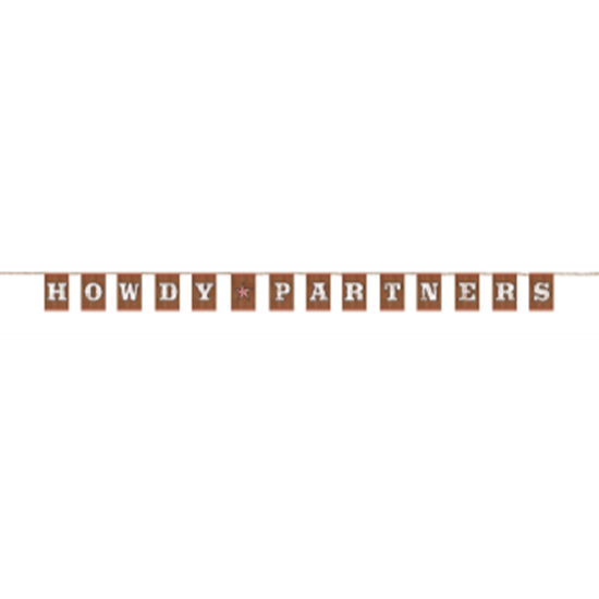 Image sur DECOR - WESTERN LETTER BANNER - HOWDY PARTNER