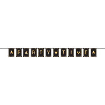 Picture of PARTY TIME RIBBON LETTER BANNER - GLITZ & GLAM