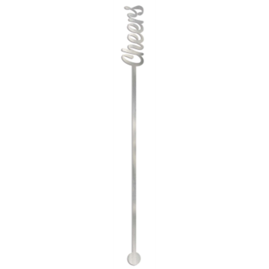 Picture of COCKTAIL - CHEERS DRINKING STIRRERS -  SILVER