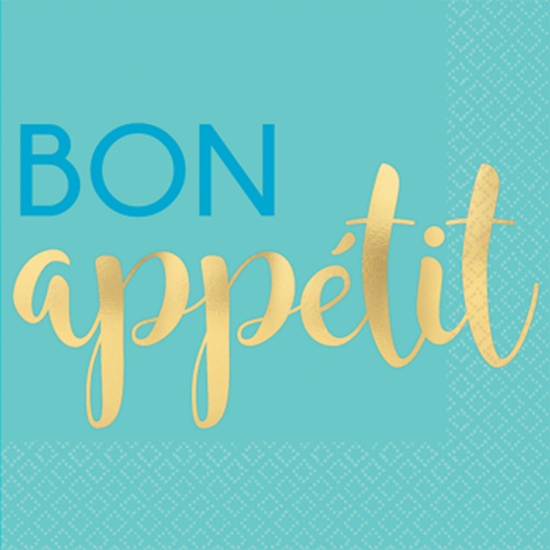 Picture of B BON APETIT - FOIL  BEVERAGE NAPKIN