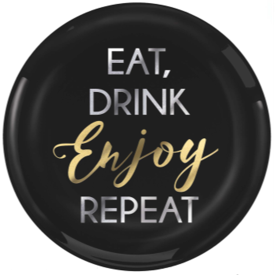 Picture of B EAT, DRINK, ENJOY REPEAT 7" PLASTIC PLATES