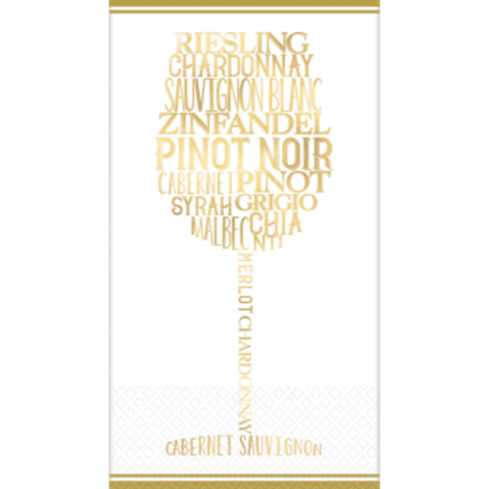 Picture of B WINE LOVER GUEST TOWEL - FOIL