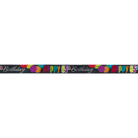 Picture of 65th - HAPPY BIRTHDAY FOIL BANNER - 12'