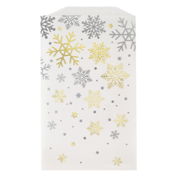 Image de DECOR - SILVER & GOLD HOLIDAY SNOWFLAKES TREAT BAGS