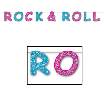 Picture of 50'S - GLITTERED ROCK AND ROLL STREAMER