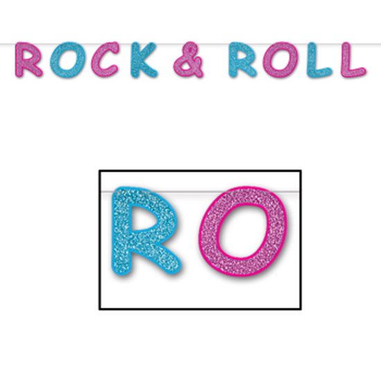 Picture of 50'S - GLITTERED ROCK AND ROLL STREAMER