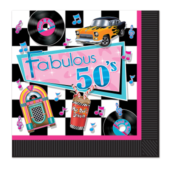 Picture of 50'S - FABULOUS 50'S LUNCHEON NAPKINS