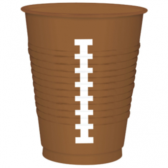 Picture of FOOTBALL - 16oz PLASTIC FOOTBALL CUPS