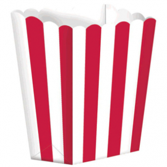 Image sur SMALL POPCORN SHAPED FAVOR BOX - RED 5/PK