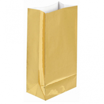 Image de GOLD FOIL LARGE PAPER BAG - 12PK