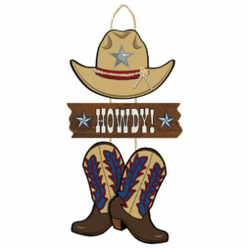 Image de DECOR - WESTERN TRIPLE SIGN - HOWDY