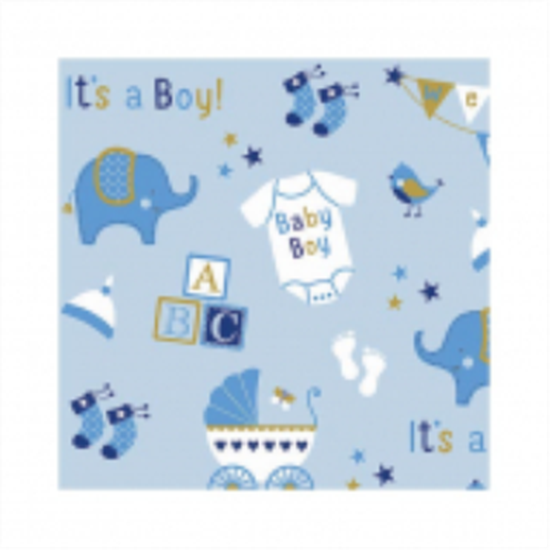 Image sur JUMBO GIFT WRAP - BABY BOY ELEPHANT