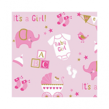 Picture of JUMBO GIFT WRAP - BABY GIRL ELEPHANT