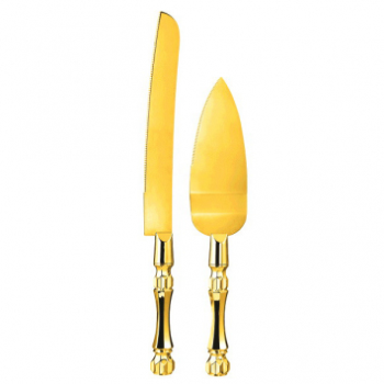 Picture of CAKE SERVER SET - GOLD