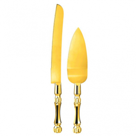 Image sur CAKE SERVER SET - GOLD