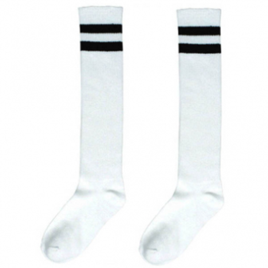 Picture of WHITE STRIPE KNEE SOCKS