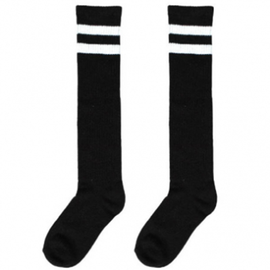 Picture of BLACK STRIPE KNEE SOCKS