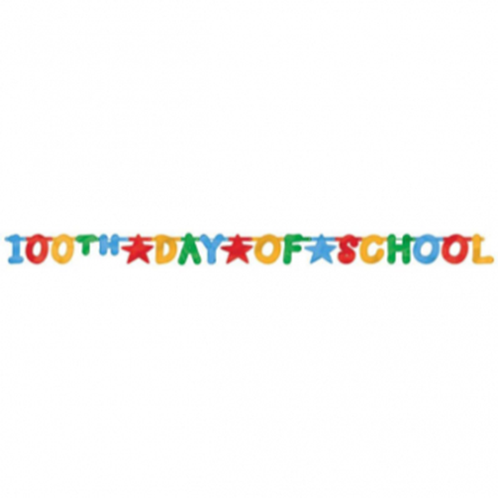 Image sur 100TH DAY OF SCHOOL LARGE FOIL LETTER BANNER