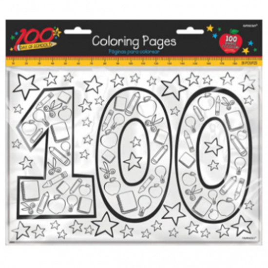 Image sur 100TH DAY OF SCHOOL COLORING PAGES