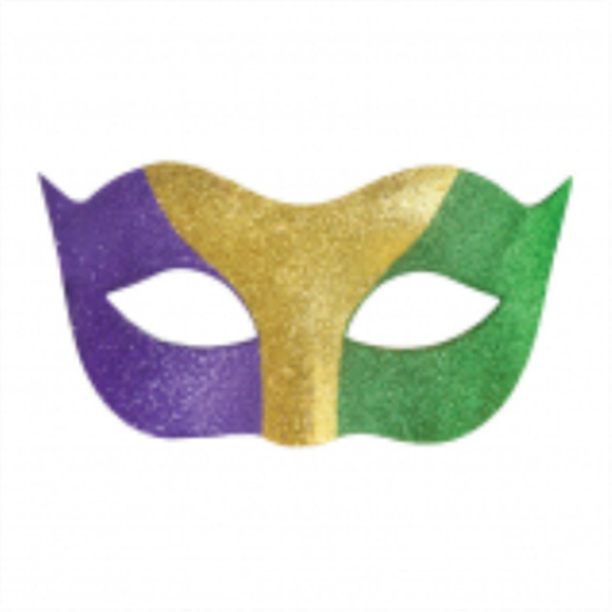 Image sur MARDI GRAS GLITTER MASK - PURPLE/GOLD/GREEN