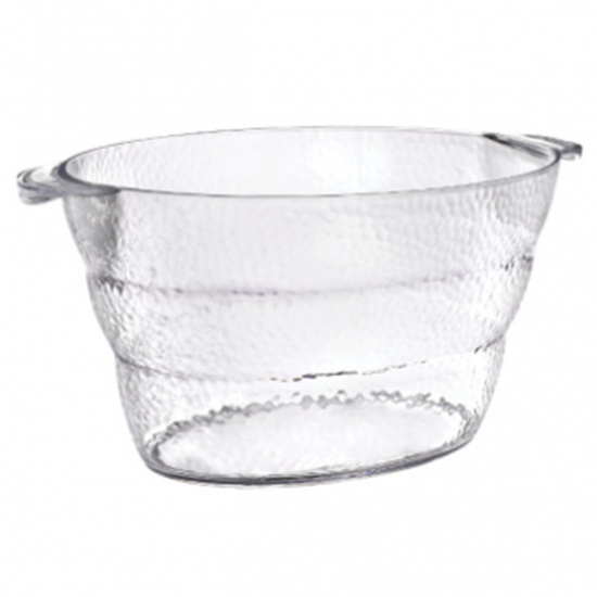 Image sur SERVING WARE - HAMMERED BEVERAGE CLEAR TUB WITH HANDLE