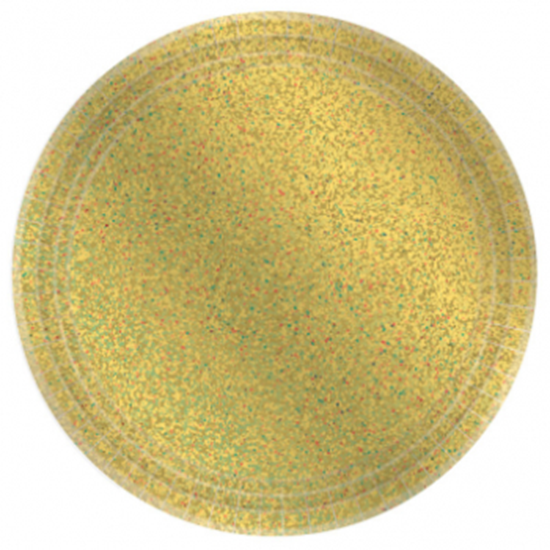 Image sur 7" PRISMATIC PLATES - GOLD 8CT