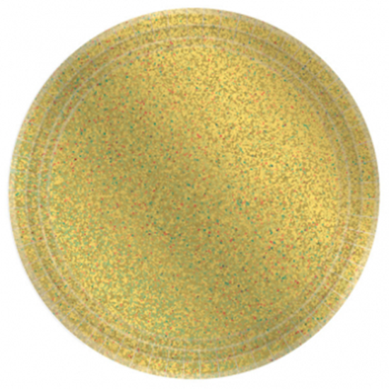 Picture of 9" PRISMATIC PLATES - GOLD 8CT