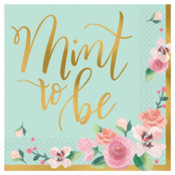 Image de MINT TO BE BEVERAGE NAPKINS - 16CT