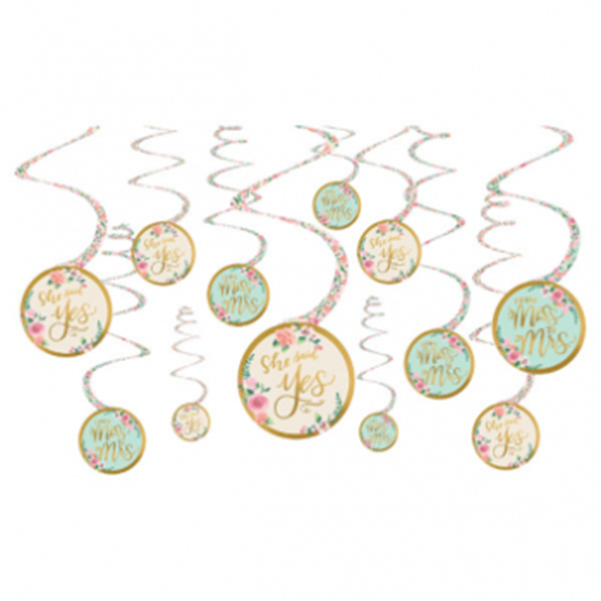 Picture of MINT TO BE SWIRL DECORATIONS