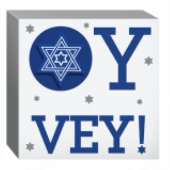 Image de PASSOVER - OY VEY SQUARE STANDING PLAQUE