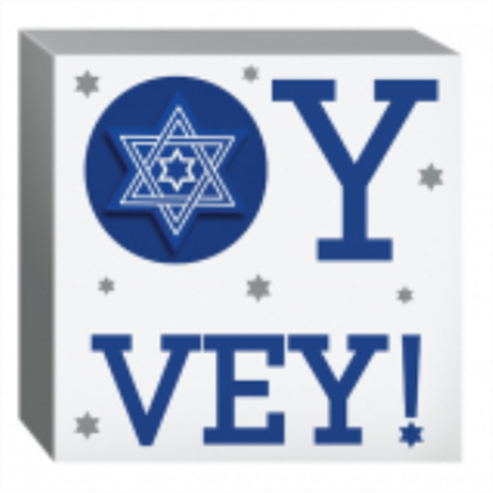 Image sur PASSOVER - OY VEY SQUARE STANDING PLAQUE