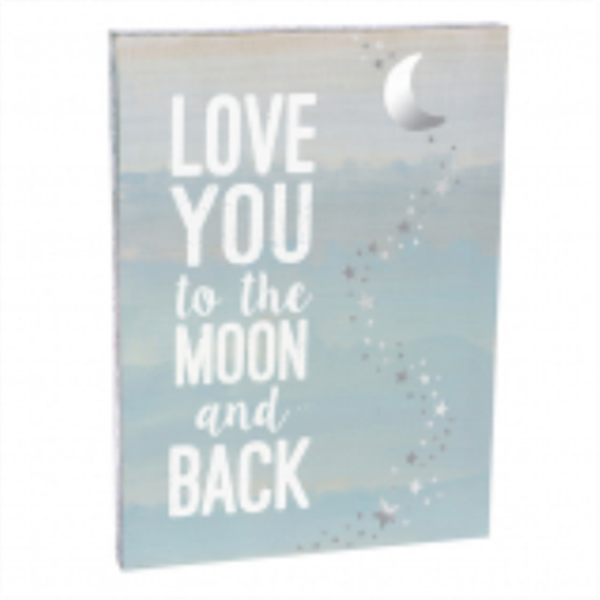 Image sur LOVE YOU TO THE MOON AND BACK WALL PLAQUE