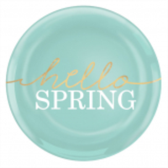 Picture of 7" PLATES - PLASTIC HELLO SPRING