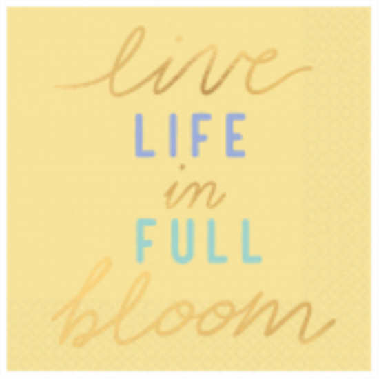 Picture of LIVE LIFE IN FULL BLOOM BEVERAGE NAPKINS