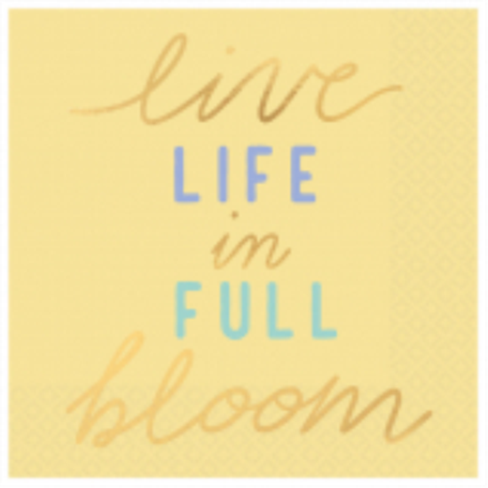 Image sur LIVE LIFE IN FULL BLOOM BEVERAGE NAPKINS