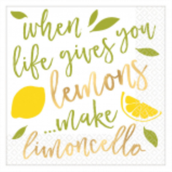 Picture of WHEN LIFE GIVES YOU LEMONS HOT STAMPED BEVERAGE NAPKINS