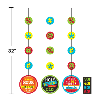 Image de AGE HUMOR HANGING CUT OUTS - 3/PK