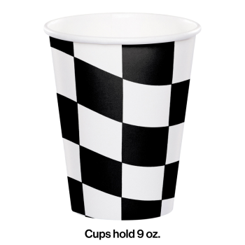 Picture of CHECKERED BLACK AND WHITE 9 OZ CUP