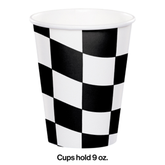 Image sur CHECKERED BLACK AND WHITE 9 OZ CUP