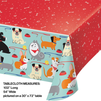 Picture of DOG PARTY - PLASTIC TABLE COVER