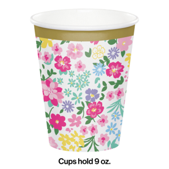 Image sur FLORAL TEA PARTY - 9oz CUPS