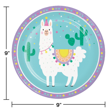 Picture of LLAMA PARTY - 9" PLATES