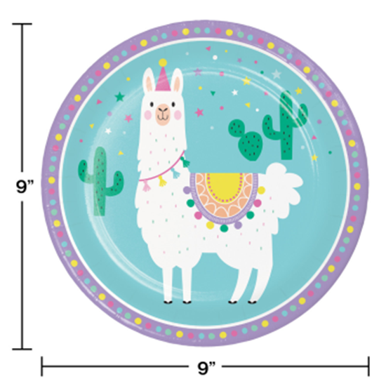 Image sur LLAMA PARTY - 9" PLATES