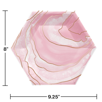 Image de MARBLE ROSE ALL DAY - 8" SHAPED PLATE