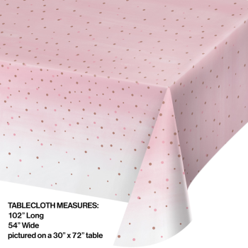 Picture of ROSE ALL DAY PLASTIC TABLE COVER