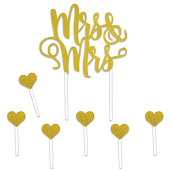 Image sur MRS & MRS CAKE TOPPER