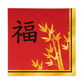 Picture of TABLEWARE - ASIAN FOIL LUNCHEON NAPKINS