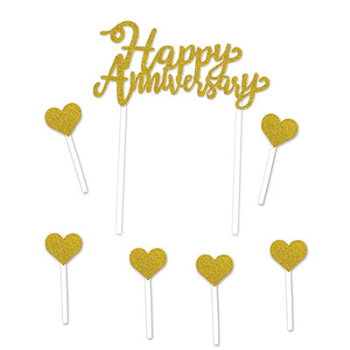 Image de HAPPY ANNIVERSARY CAKE TOPPER